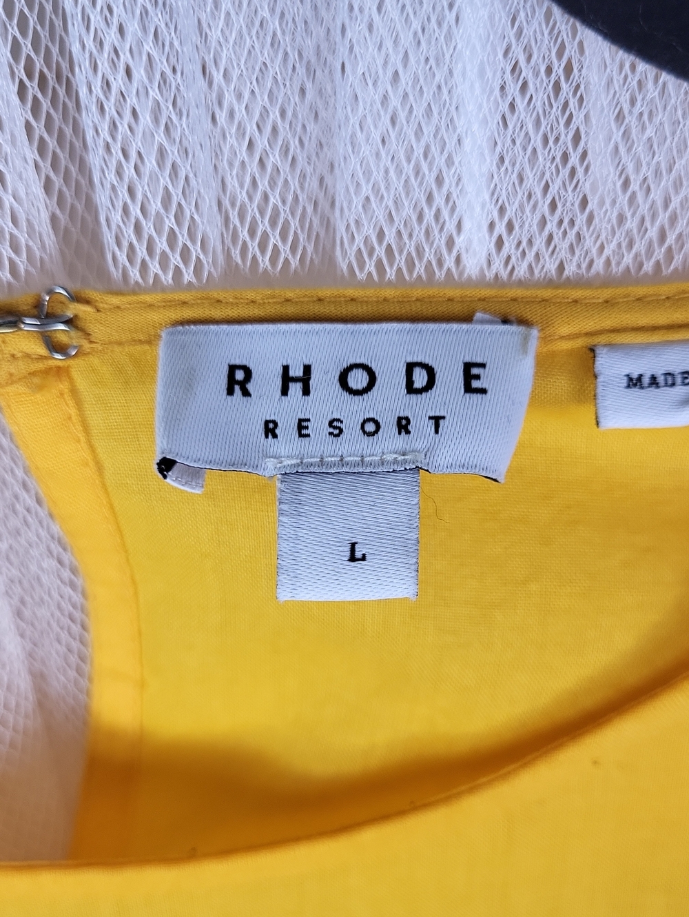 RHODE Resort Sunny Yellow Dress. Size L - Picture 6 of 11